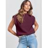 imageANRABESS Womens Mock Neck Sleeveless Sweater Vest Casual Cap Sleeve Knit Pullover Tank Tops 2025 Spring Summer ClothesBurgundy