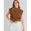 imageANRABESS Womens Mock Neck Sleeveless Sweater Vest Casual Cap Sleeve Knit Pullover Tank Tops 2025 Spring Summer ClothesCaramel