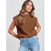 imageANRABESS Womens Mock Neck Sleeveless Sweater Vest Casual Cap Sleeve Knit Pullover Tank Tops 2025 Spring Summer ClothesCaramel