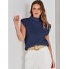 imageANRABESS Womens Mock Neck Sleeveless Sweater Vest Casual Cap Sleeve Knit Pullover Tank Tops 2025 Spring Summer ClothesDark Blue