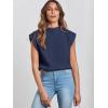 imageANRABESS Womens Mock Neck Sleeveless Sweater Vest Casual Cap Sleeve Knit Pullover Tank Tops 2025 Spring Summer ClothesDark Blue