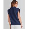 imageANRABESS Womens Mock Neck Sleeveless Sweater Vest Casual Cap Sleeve Knit Pullover Tank Tops 2025 Spring Summer ClothesDark Blue