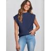 imageANRABESS Womens Mock Neck Sleeveless Sweater Vest Casual Cap Sleeve Knit Pullover Tank Tops 2025 Spring Summer ClothesDark Blue