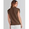 imageANRABESS Womens Mock Neck Sleeveless Sweater Vest Casual Cap Sleeve Knit Pullover Tank Tops 2025 Spring Summer ClothesDeep Brown