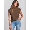 imageANRABESS Womens Mock Neck Sleeveless Sweater Vest Casual Cap Sleeve Knit Pullover Tank Tops 2025 Spring Summer ClothesDeep Brown