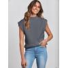 imageANRABESS Womens Mock Neck Sleeveless Sweater Vest Casual Cap Sleeve Knit Pullover Tank Tops 2025 Spring Summer ClothesDeep Grey