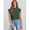 imageANRABESS Womens Mock Neck Sleeveless Sweater Vest Casual Cap Sleeve Knit Pullover Tank Tops 2025 Spring Summer ClothesGreen