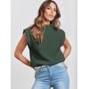 imageANRABESS Womens Mock Neck Sleeveless Sweater Vest Casual Cap Sleeve Knit Pullover Tank Tops 2025 Spring Summer ClothesGreen