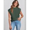 imageANRABESS Womens Mock Neck Sleeveless Sweater Vest Casual Cap Sleeve Knit Pullover Tank Tops 2025 Spring Summer ClothesGreen