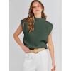 imageANRABESS Womens Mock Neck Sleeveless Sweater Vest Casual Cap Sleeve Knit Pullover Tank Tops 2025 Spring Summer ClothesGreen