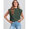 imageANRABESS Womens Mock Neck Sleeveless Sweater Vest Casual Cap Sleeve Knit Pullover Tank Tops 2025 Spring Summer ClothesGreen