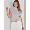 imageANRABESS Womens Mock Neck Sleeveless Sweater Vest Casual Cap Sleeve Knit Pullover Tank Tops 2025 Spring Summer ClothesGrey