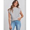 imageANRABESS Womens Mock Neck Sleeveless Sweater Vest Casual Cap Sleeve Knit Pullover Tank Tops 2025 Spring Summer ClothesGrey