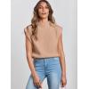imageANRABESS Womens Mock Neck Sleeveless Sweater Vest Casual Cap Sleeve Knit Pullover Tank Tops 2025 Spring Summer ClothesKhaki