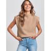 imageANRABESS Womens Mock Neck Sleeveless Sweater Vest Casual Cap Sleeve Knit Pullover Tank Tops 2025 Spring Summer ClothesKhaki