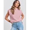imageANRABESS Womens Mock Neck Sleeveless Sweater Vest Casual Cap Sleeve Knit Pullover Tank Tops 2025 Spring Summer ClothesLight Pink