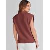 imageANRABESS Womens Mock Neck Sleeveless Sweater Vest Casual Cap Sleeve Knit Pullover Tank Tops 2025 Spring Summer ClothesMaroon