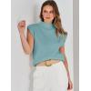 imageANRABESS Womens Mock Neck Sleeveless Sweater Vest Casual Cap Sleeve Knit Pullover Tank Tops 2025 Spring Summer ClothesMint