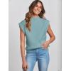 imageANRABESS Womens Mock Neck Sleeveless Sweater Vest Casual Cap Sleeve Knit Pullover Tank Tops 2025 Spring Summer ClothesMint