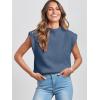 imageANRABESS Womens Mock Neck Sleeveless Sweater Vest Casual Cap Sleeve Knit Pullover Tank Tops 2025 Spring Summer ClothesNavy Blue