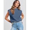 imageANRABESS Womens Mock Neck Sleeveless Sweater Vest Casual Cap Sleeve Knit Pullover Tank Tops 2025 Spring Summer ClothesNavy Blue