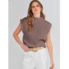 imageANRABESS Womens Mock Neck Sleeveless Sweater Vest Casual Cap Sleeve Knit Pullover Tank Tops 2025 Spring Summer ClothesNutmeg