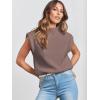 imageANRABESS Womens Mock Neck Sleeveless Sweater Vest Casual Cap Sleeve Knit Pullover Tank Tops 2025 Spring Summer ClothesNutmeg