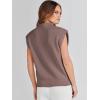 imageANRABESS Womens Mock Neck Sleeveless Sweater Vest Casual Cap Sleeve Knit Pullover Tank Tops 2025 Spring Summer ClothesNutmeg
