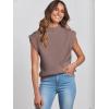 imageANRABESS Womens Mock Neck Sleeveless Sweater Vest Casual Cap Sleeve Knit Pullover Tank Tops 2025 Spring Summer ClothesNutmeg
