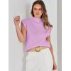 imageANRABESS Womens Mock Neck Sleeveless Sweater Vest Casual Cap Sleeve Knit Pullover Tank Tops 2025 Spring Summer ClothesPurple
