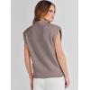 imageANRABESS Womens Mock Neck Sleeveless Sweater Vest Casual Cap Sleeve Knit Pullover Tank Tops 2025 Spring Summer ClothesRed Apricot