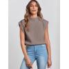 imageANRABESS Womens Mock Neck Sleeveless Sweater Vest Casual Cap Sleeve Knit Pullover Tank Tops 2025 Spring Summer ClothesRed Apricot