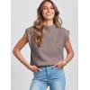 imageANRABESS Womens Mock Neck Sleeveless Sweater Vest Casual Cap Sleeve Knit Pullover Tank Tops 2025 Spring Summer ClothesRed Apricot