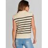 imageANRABESS Womens Mock Neck Sleeveless Sweater Vest Casual Cap Sleeve Knit Pullover Tank Tops 2025 Spring Summer ClothesStripe Beige