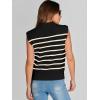 imageANRABESS Womens Mock Neck Sleeveless Sweater Vest Casual Cap Sleeve Knit Pullover Tank Tops 2025 Spring Summer ClothesStripe Black