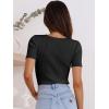 imageANRABESS Womens Short Sleeve Crewneck T Shirt Ribbed Knit Sweater Shirts Slim Fit Basic Casual Spring Summer Sweater Tee TopsBlack