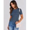 imageANRABESS Womens Short Sleeve Crewneck T Shirt Ribbed Knit Sweater Shirts Slim Fit Basic Casual Spring Summer Sweater Tee TopsDusty Blue