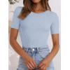 imageANRABESS Womens Short Sleeve Crewneck T Shirt Ribbed Knit Sweater Shirts Slim Fit Basic Casual Spring Summer Sweater Tee TopsLight Blue