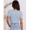 imageANRABESS Womens Short Sleeve Crewneck T Shirt Ribbed Knit Sweater Shirts Slim Fit Basic Casual Spring Summer Sweater Tee TopsLight Blue