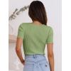 imageANRABESS Womens Short Sleeve Crewneck T Shirt Ribbed Knit Sweater Shirts Slim Fit Basic Casual Spring Summer Sweater Tee TopsLight Green