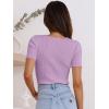 imageANRABESS Womens Short Sleeve Crewneck T Shirt Ribbed Knit Sweater Shirts Slim Fit Basic Casual Spring Summer Sweater Tee TopsLight Purple