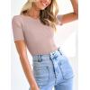 imageANRABESS Womens Short Sleeve Crewneck T Shirt Ribbed Knit Sweater Shirts Slim Fit Basic Casual Spring Summer Sweater Tee TopsPink