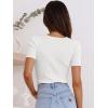 imageANRABESS Womens Short Sleeve Crewneck T Shirt Ribbed Knit Sweater Shirts Slim Fit Basic Casual Spring Summer Sweater Tee TopsWhite