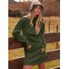 imageANRABESS Women Long Sleeve Turtle Mock Neck Rib Knit Stretch Slim Fitted Bodycon Sweater Mini Short Dress 2024 Fall OutfitsArmy Green