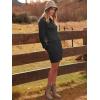imageANRABESS Women Long Sleeve Turtle Mock Neck Rib Knit Stretch Slim Fitted Bodycon Sweater Mini Short Dress 2024 Fall OutfitsBlack