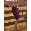 imageANRABESS Women Long Sleeve Turtle Mock Neck Rib Knit Stretch Slim Fitted Bodycon Sweater Mini Short Dress 2024 Fall OutfitsDeep Purple