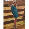 imageANRABESS Women Long Sleeve Turtle Mock Neck Rib Knit Stretch Slim Fitted Bodycon Sweater Mini Short Dress 2024 Fall OutfitsDenim Blue