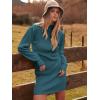 imageANRABESS Women Long Sleeve Turtle Mock Neck Rib Knit Stretch Slim Fitted Bodycon Sweater Mini Short Dress 2024 Fall OutfitsDenim Blue