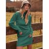 imageANRABESS Women Long Sleeve Turtle Mock Neck Rib Knit Stretch Slim Fitted Bodycon Sweater Mini Short Dress 2024 Fall OutfitsGreen