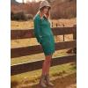 imageANRABESS Women Long Sleeve Turtle Mock Neck Rib Knit Stretch Slim Fitted Bodycon Sweater Mini Short Dress 2024 Fall OutfitsGreen